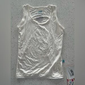 White bamboo Sleeveless Tank Top